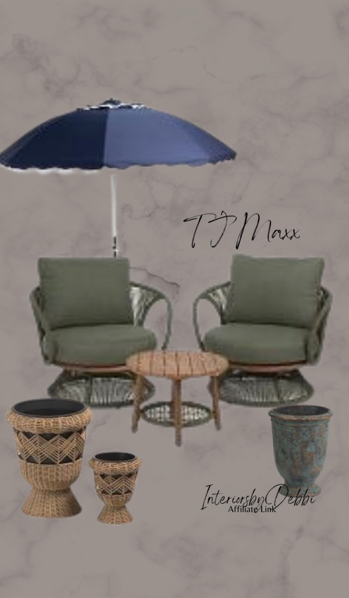 Outdoor Furniture 
Outdoor chairs, umbrella, planters, transitional home, modern decor, amazon find, amazon home, target home decor, mcgee and co, studio mcgee, amazon must have, pottery. barn, Walmart finds, affordable decor, home styling, budget friendly, accessories, neutral decor, home finds, new arrival, coming soon, sale alert, high end look for less, Amazon favorites, Target finds, cozy, modern, earthy, transitional, luxe, romantic, home decor, budget friendly deco #tjmaxx



#LTKHome #LTKSeasonal