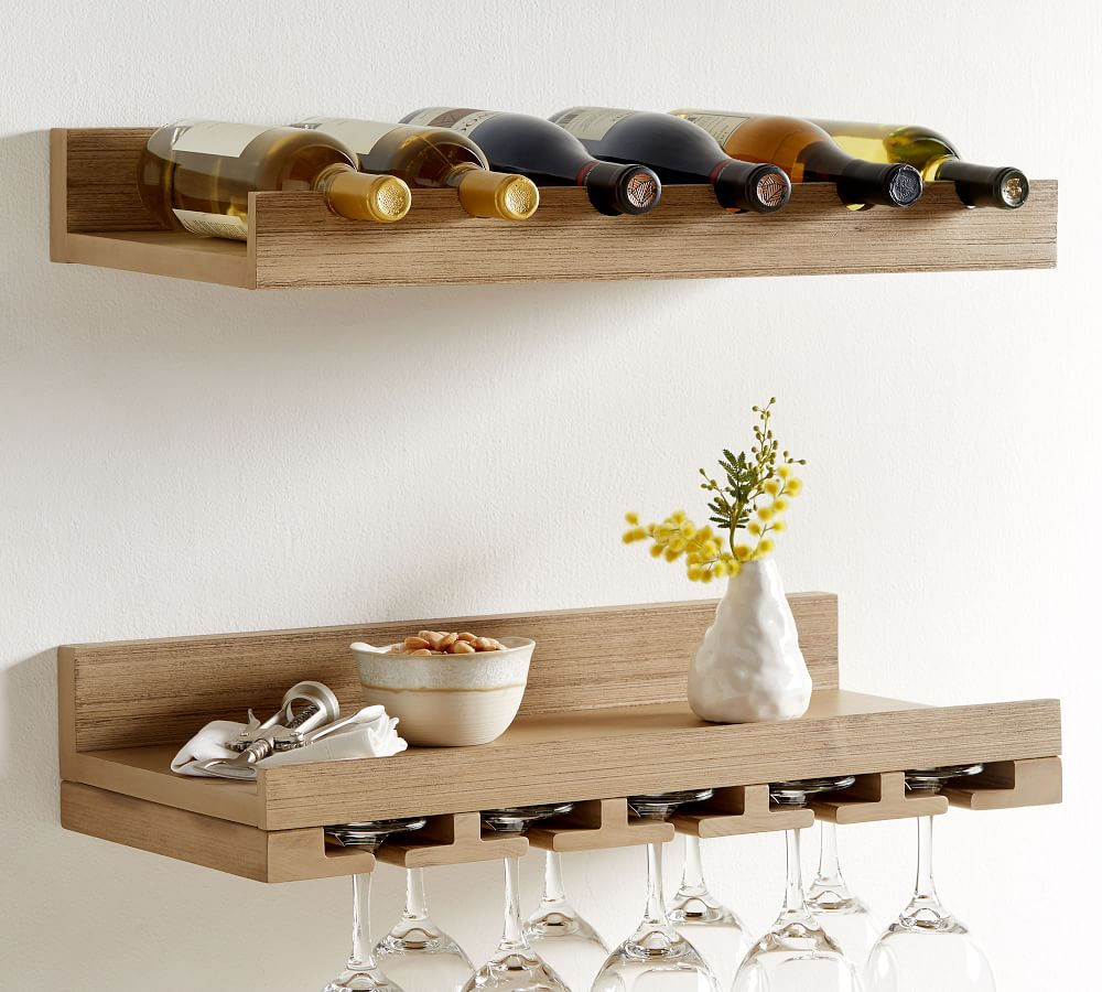 Holman Handmade Floating Entertaining Shelves | Pottery Barn (US)
