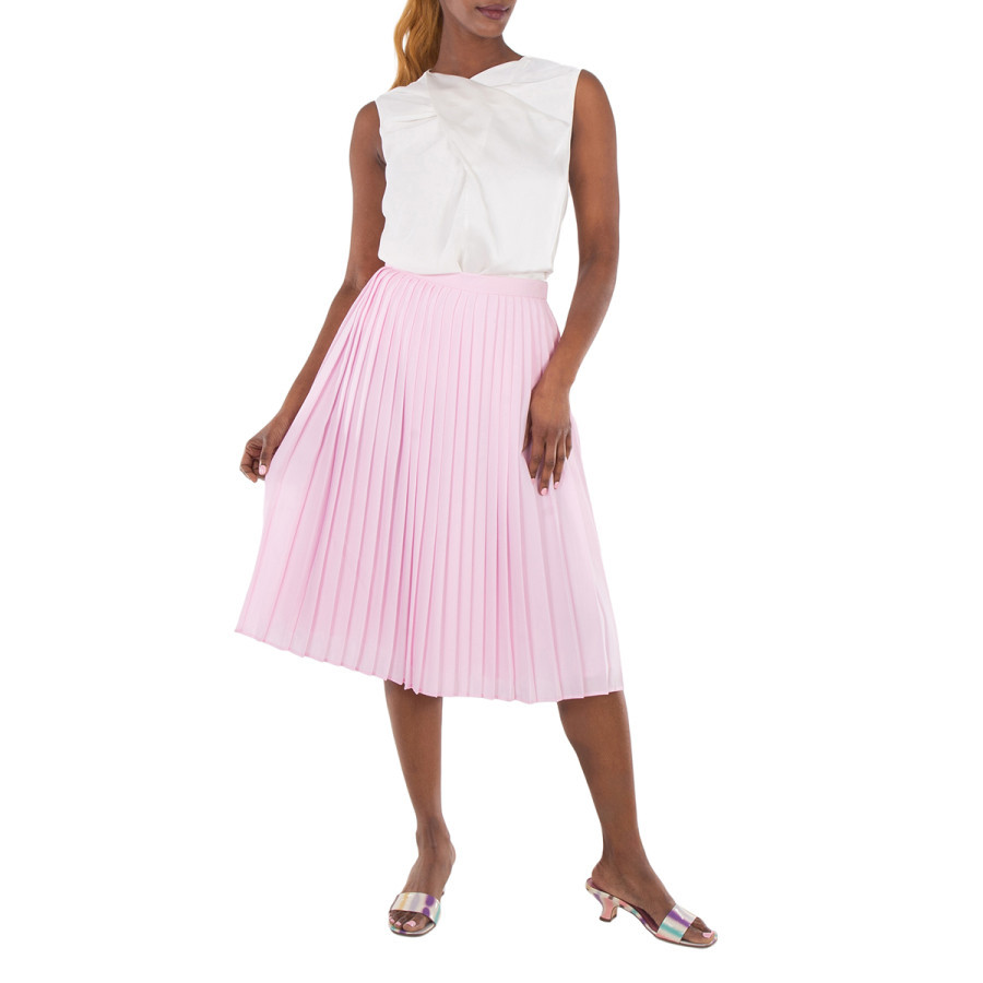 Burberry Pink Mariner Silk Lined Pleated Skirt | Jomashop.com & JomaDeals.com