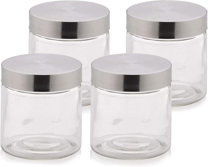 kela Vorratsdosen-Set Bera, 4-teilig, Durchmesser 11 cm, 0,8 L, Glas, transparent, rund, Schraubd... | Amazon (DE)
