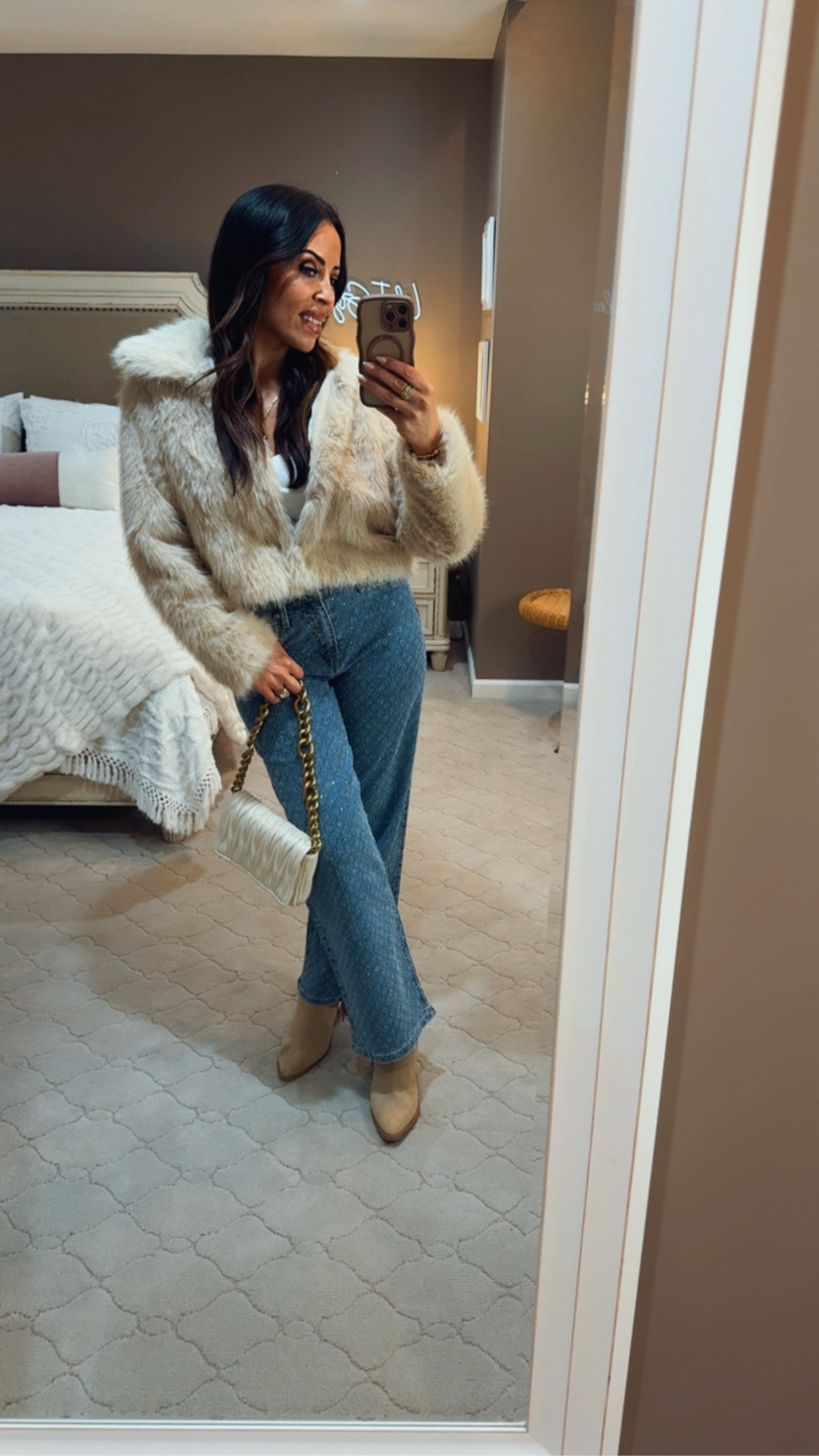 Okay, but seriously, these sparkle jeans + the cozy faux fur? I'm obsessed! It's the perfect mix of dressed up and comfy. 🥂 Get ready to turn some heads! 😉
Ready to snag this look? Shop NOW!
#Fashionista #TrendingNow #StyleTips #StatementPiece #DenimLove #FauxFurCoat #ChicStyle #WideLeg #MustHave #holidaylook #walmartstyle

#LTKOver40 #LTKootd #LTKHoliday