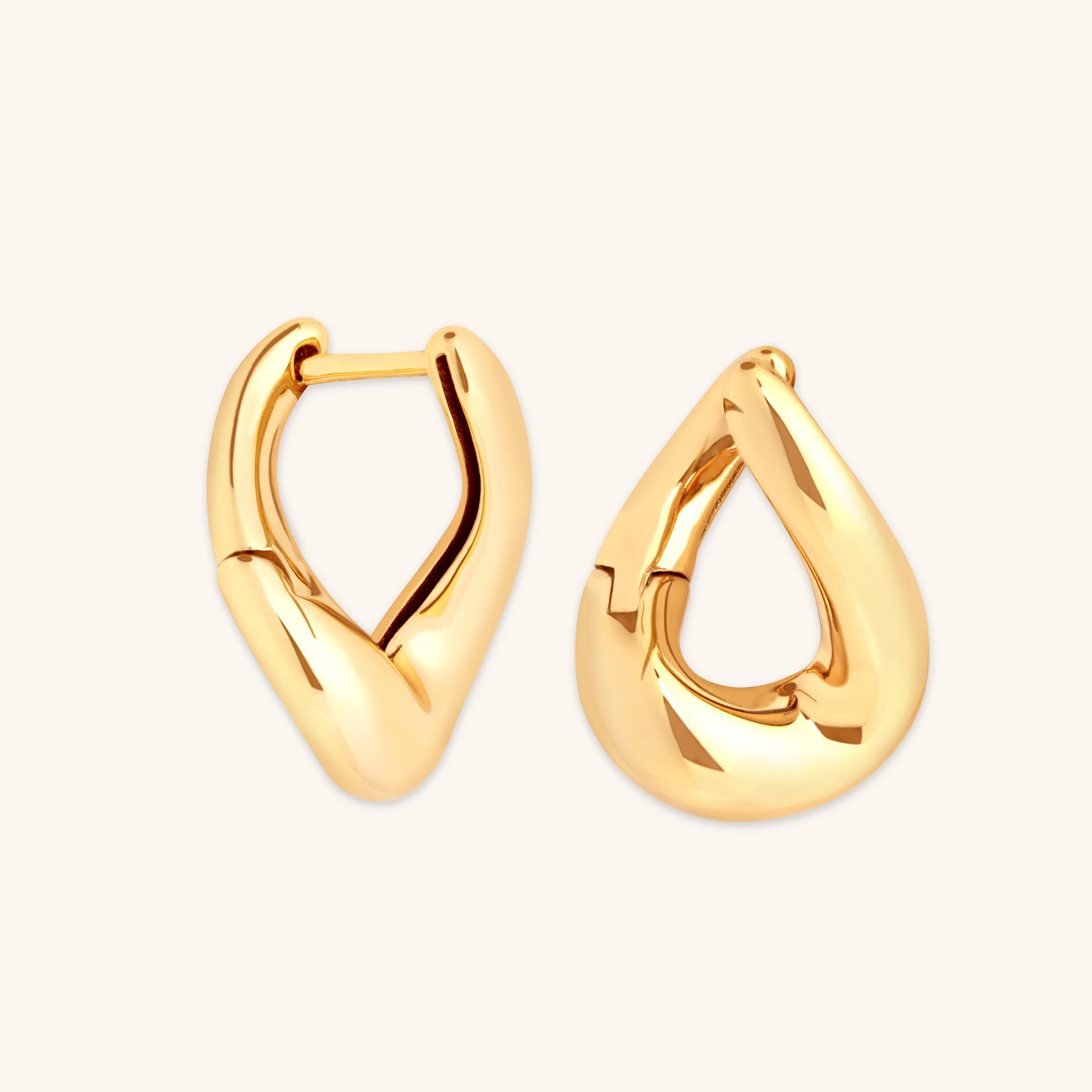 Molten Hoops in Gold | Astrid & Miyu UK