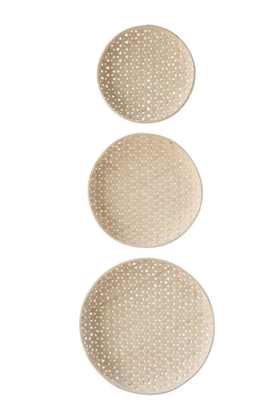 Set of 3 Round Woven Wood Baskets – BURKE DECOR | Burke Decor
