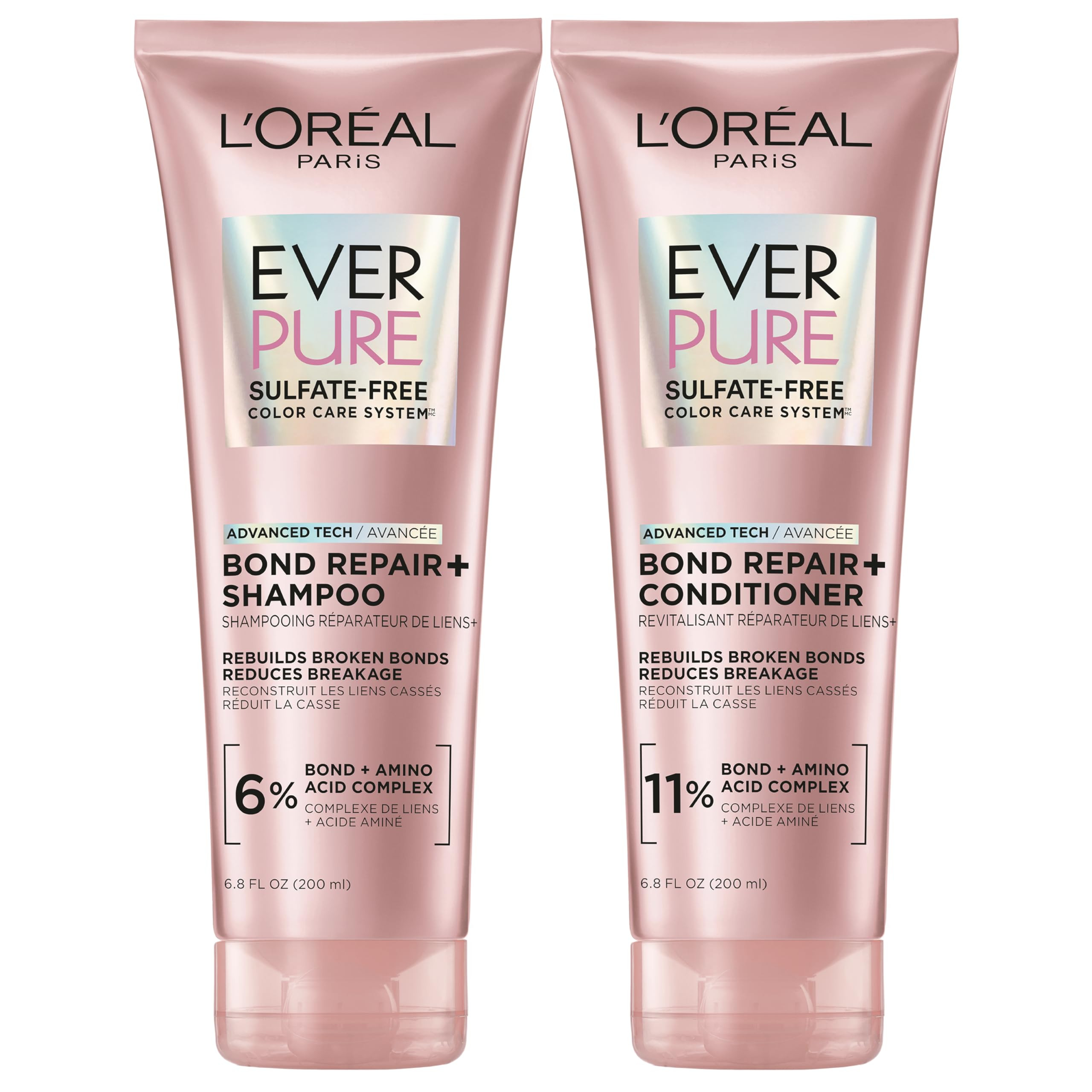 L'Oreal Paris EverPure Sulfate-Free Vegan Hair Care Kit - Shampoo and Conditioner to Strengthen a... | Amazon (US)