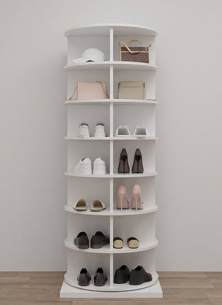 Revolving Shoe Rack Rotating Shoe Rack Shoe Organizer Shoe Storage 360 Degree Shoe Rack 7 Tier Ro... | Amazon (US)