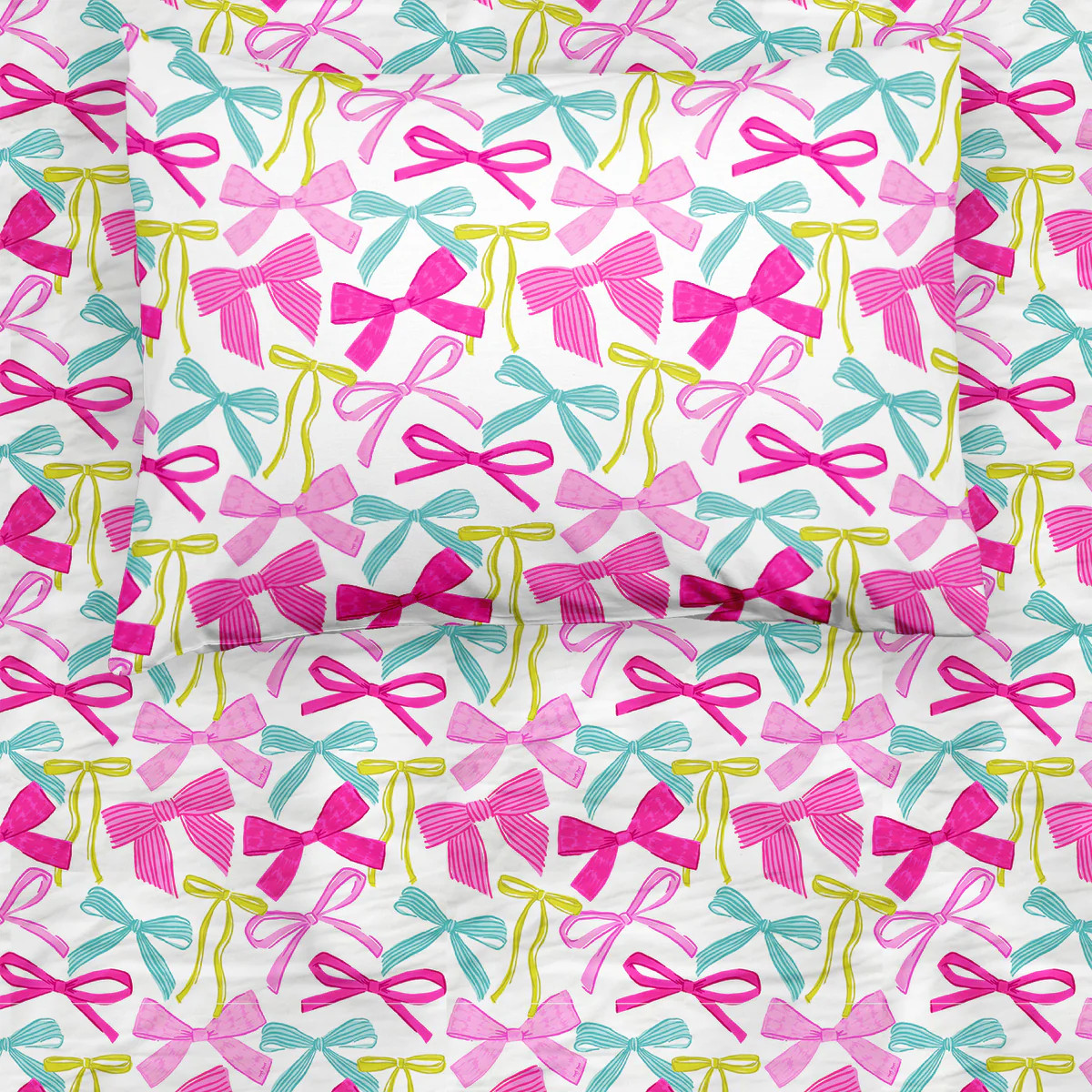 Ribbons & Bows Twin Sheet Set | Little Sleepies