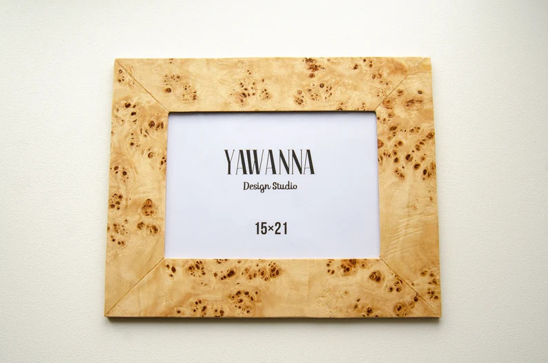 Frame Poplar Burl Veneer Photo Frame Gold Frame Art Frame Home - Etsy | Etsy (US)