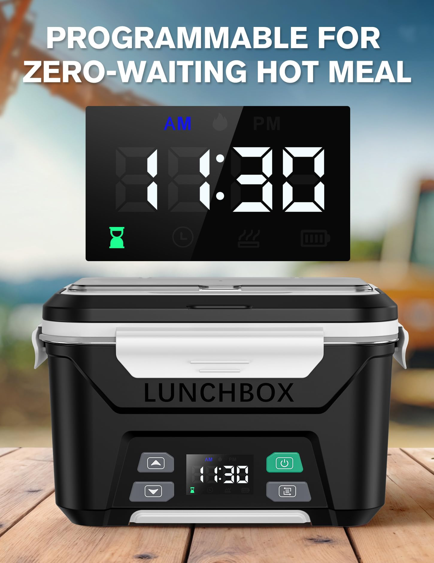 EAST OAK Heated Lunch Box Battery Powered with Automatic Heating, Cordless Heatable Lunchbox for ... | Amazon (US)