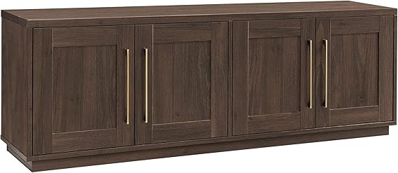 Henn&Hart Tillman Rectangular TV Stand for TV's up to 80" in Alder Brown | Amazon (US)