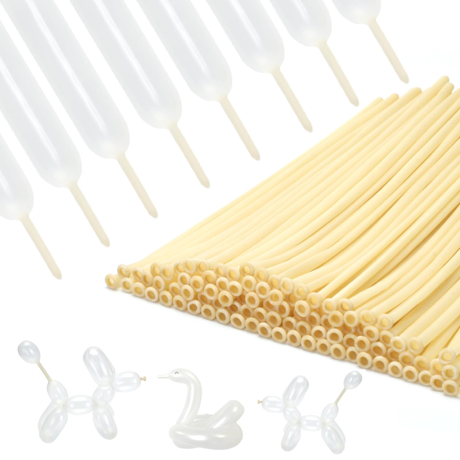 100Pcs Clear 260 Balloons Transparent Long Balloons for Balloon Garland Thickening Skinny Latex T... | Amazon (US)