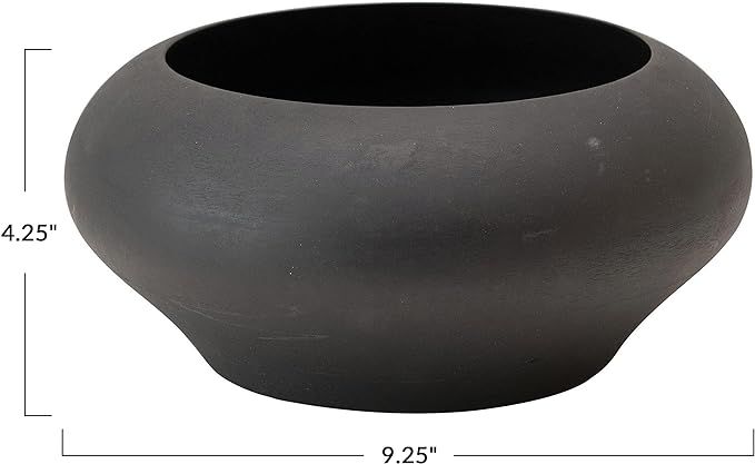 Creative Co-Op Minimalist Round Mango Wood Bowl, Black | Amazon (US)