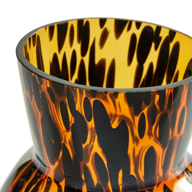 Better Homes & Gardens Tortoise Glass Vase, 7'', Brown | Walmart (US)