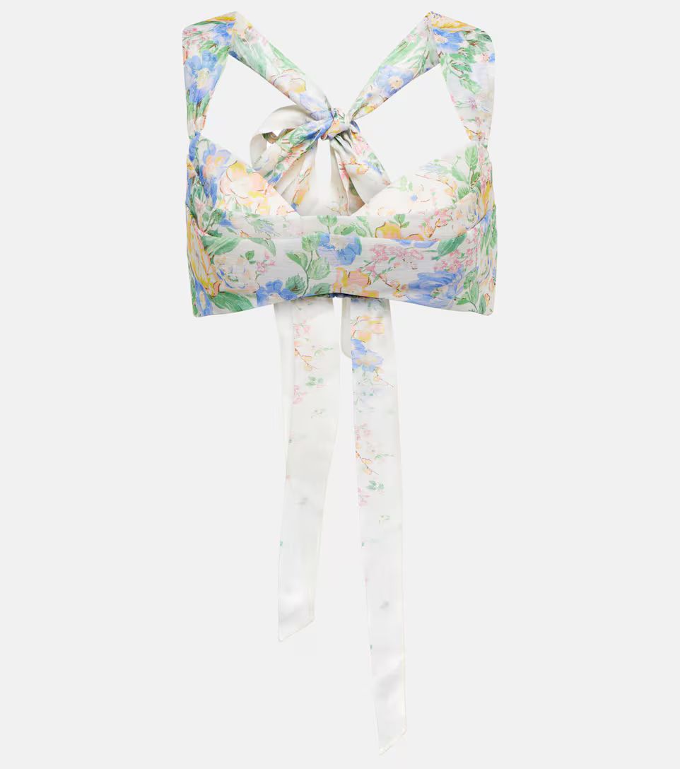 Exclusive to Mytheresa – Floral linen and silk bustier top | Mytheresa (DACH)