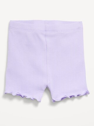 Ribbed Lettuce-Edge Biker Shorts for Baby | Old Navy (US)