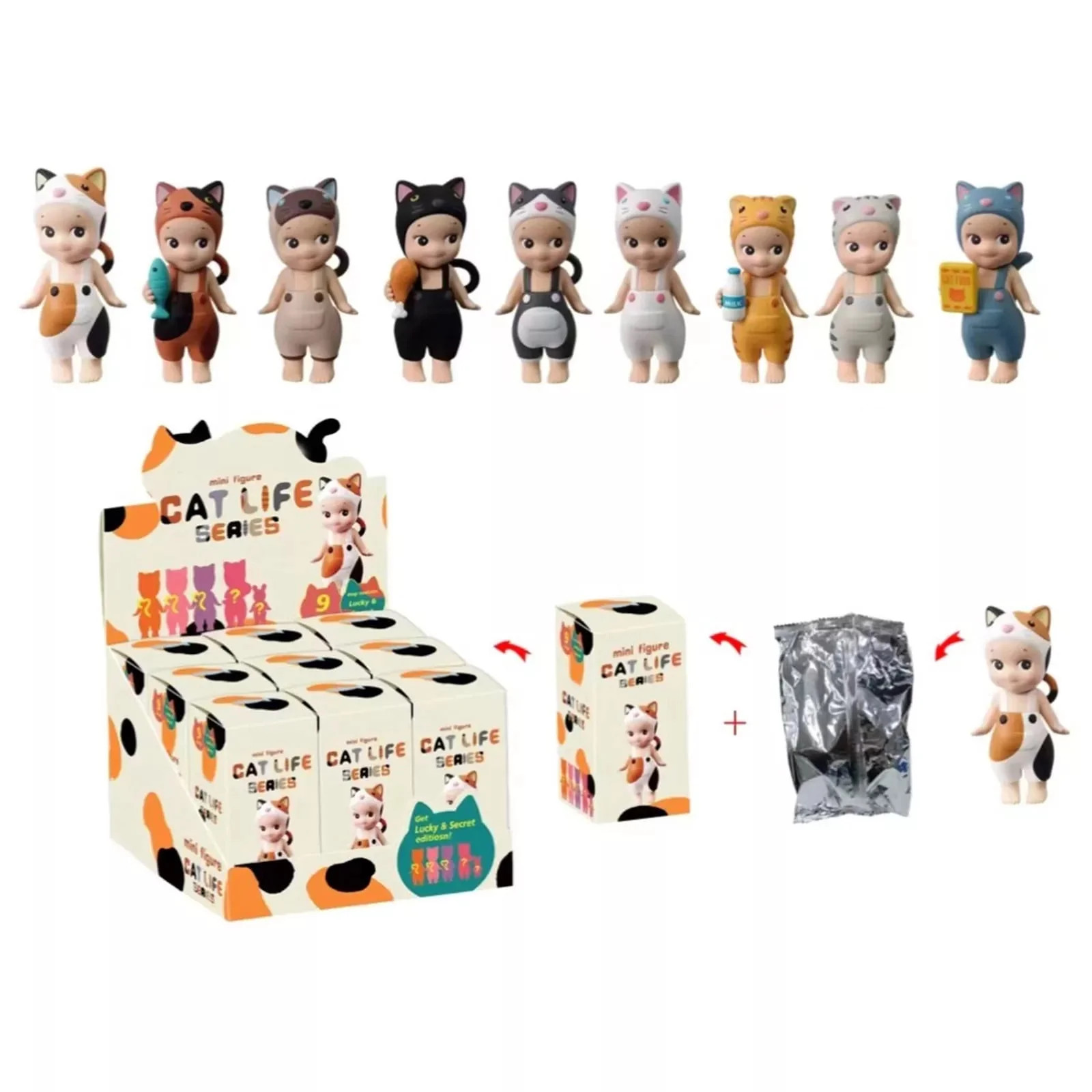Sonny Angel HIPPERS - Original Mini Figure, Limited Edition, Sealed Blind Box - Cat Life Series | Walmart (US)