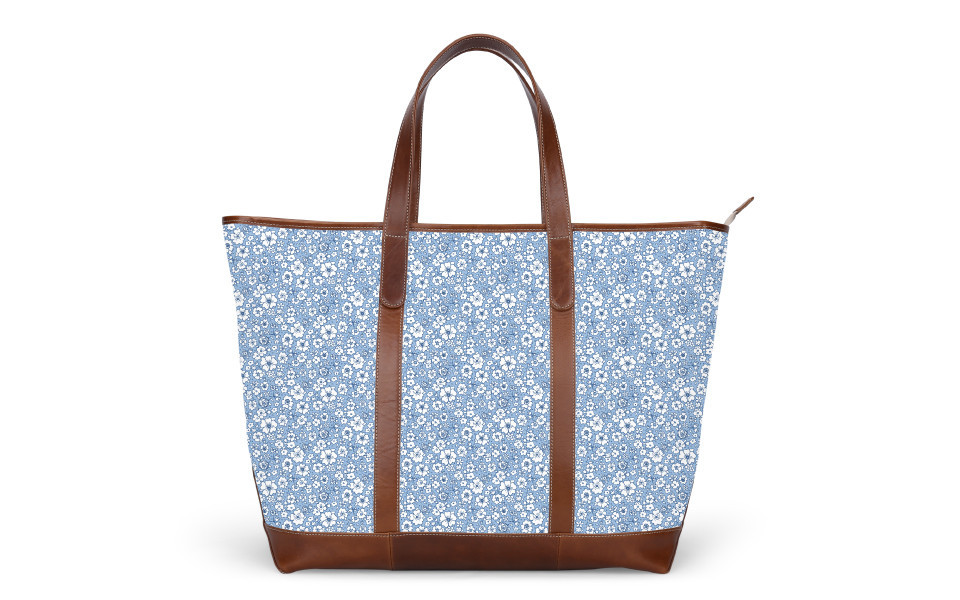 St. Charles Zippered Yacht Tote - Monogram Stripe | Barrington Gifts