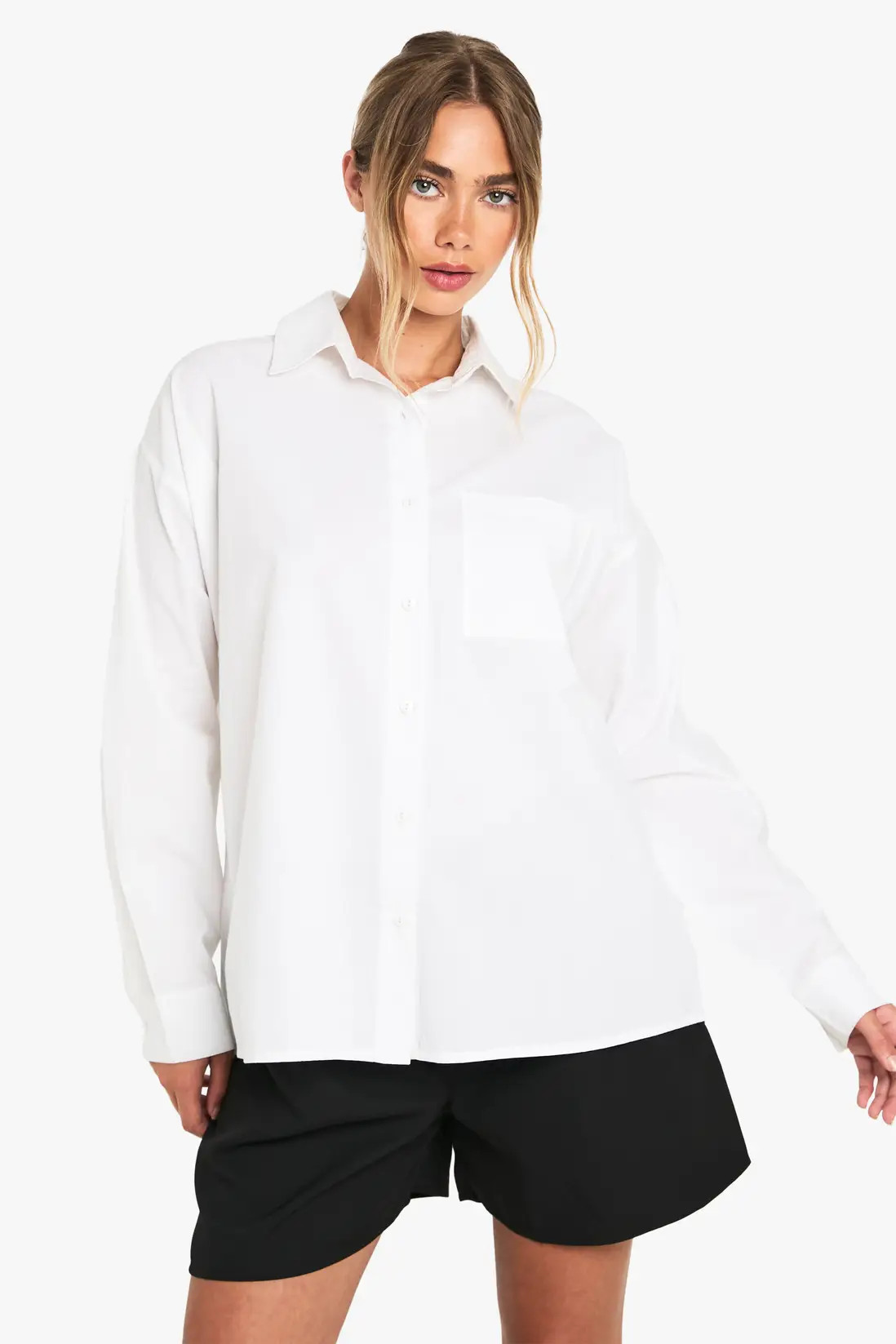 Shirts | Cotton Poplin Oversized Shirt | boohoo | Boohoo.com (UK & IE)