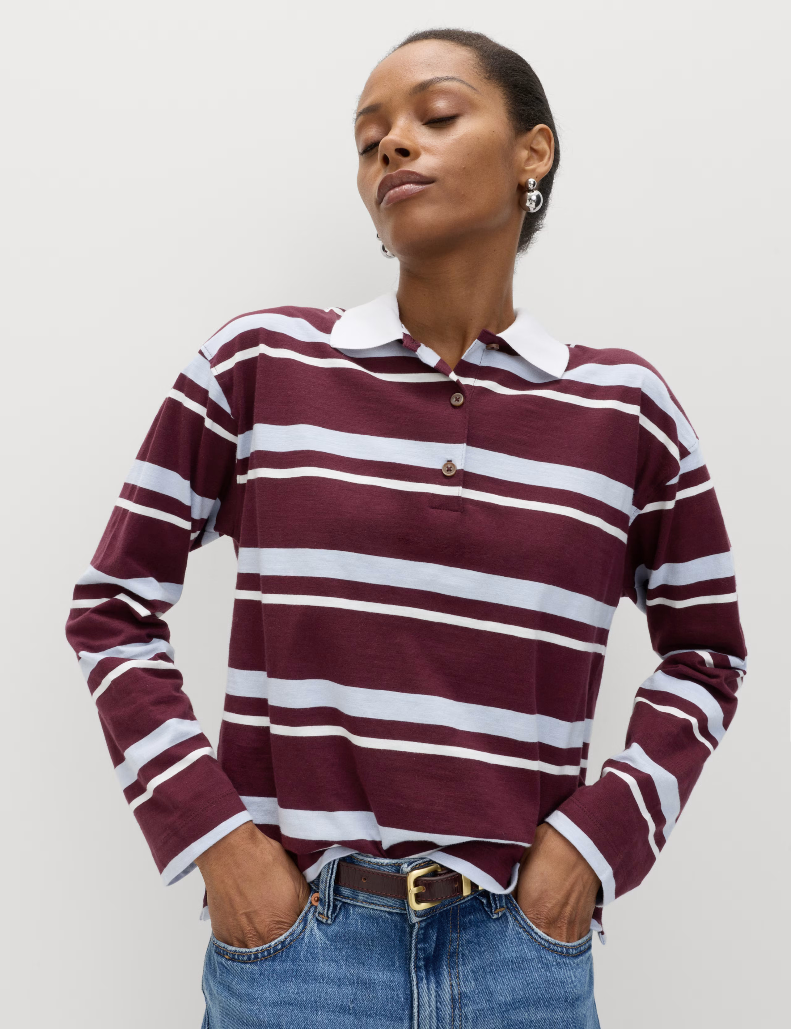 Pure Cotton Striped Long Sleeve Rugby Top | Marks & Spencer (UK)