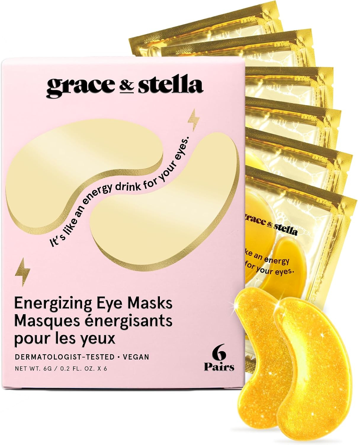 grace & stella Award Winning Under Eye Mask - Travel Essentials - Birthday Gifts for Women - Gel Eye Patches for Dark Circles, Puffy Eyes, Wrinkles, Undereye Bags - Vegan - Self Care (6 Pairs, Gold) | Amazon (CA)