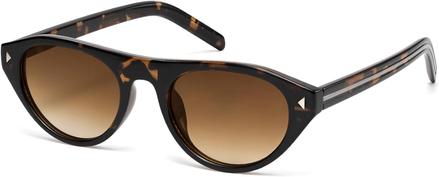 Retro Oval Cat Eye Sunglasses Womens Sun Glasses UV Protection | Amazon (US)