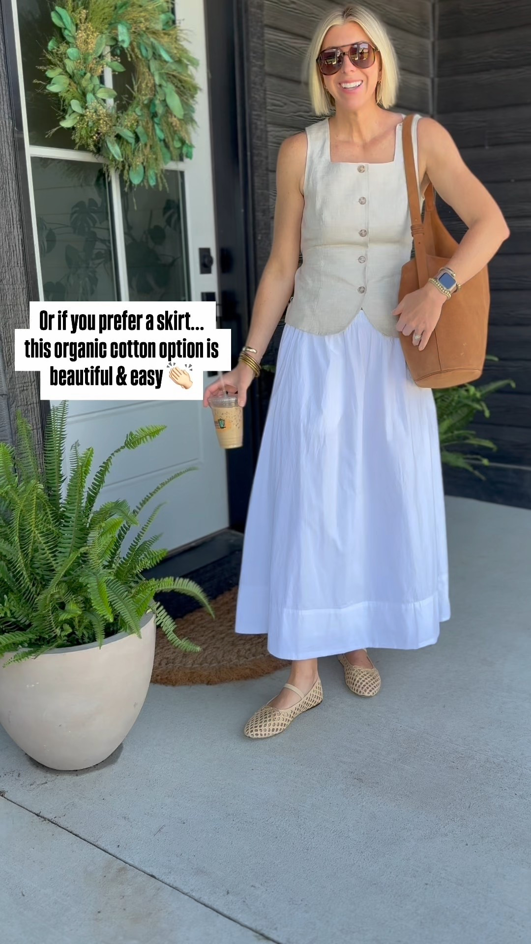 A light and bright cotton maxi dress is such a chic option for the warmer months! I love how easily it pairs with a linen vest or a simple tank and ballet flats for an elegant look. This skirt fits true to size.

#LTKFindsUnder100 #LTKSummerEdit #LTKOver40