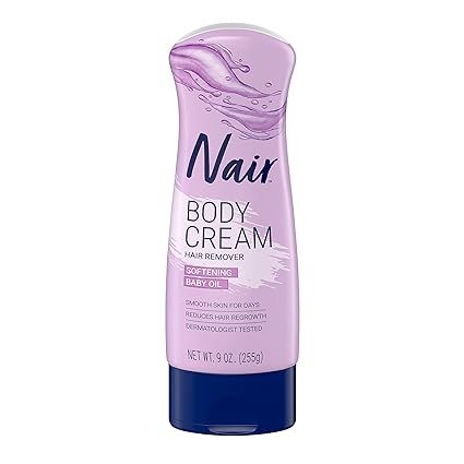 Nair Hair Removal Body Cream with Softening Baby Oil, Leg and Body Hair Remover, 3 Pack | Amazon (US)