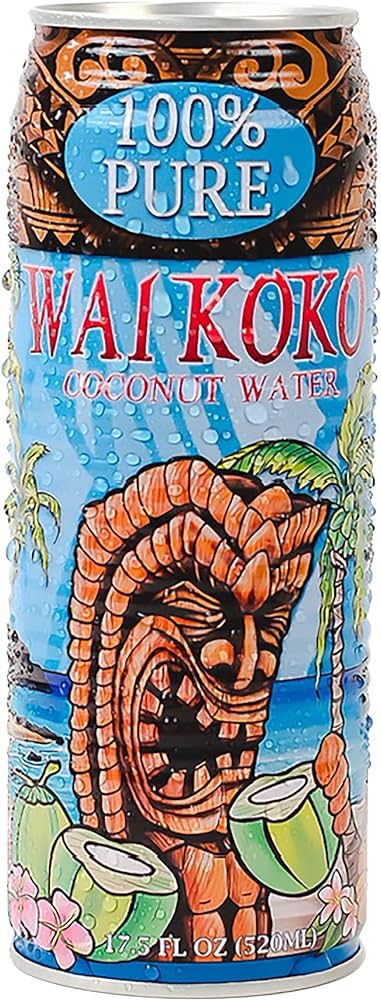 Wai Koko Coconut Water 100% Pure Coconut Water, 17.5 Fl Oz (Pack of 12) | Amazon (US)