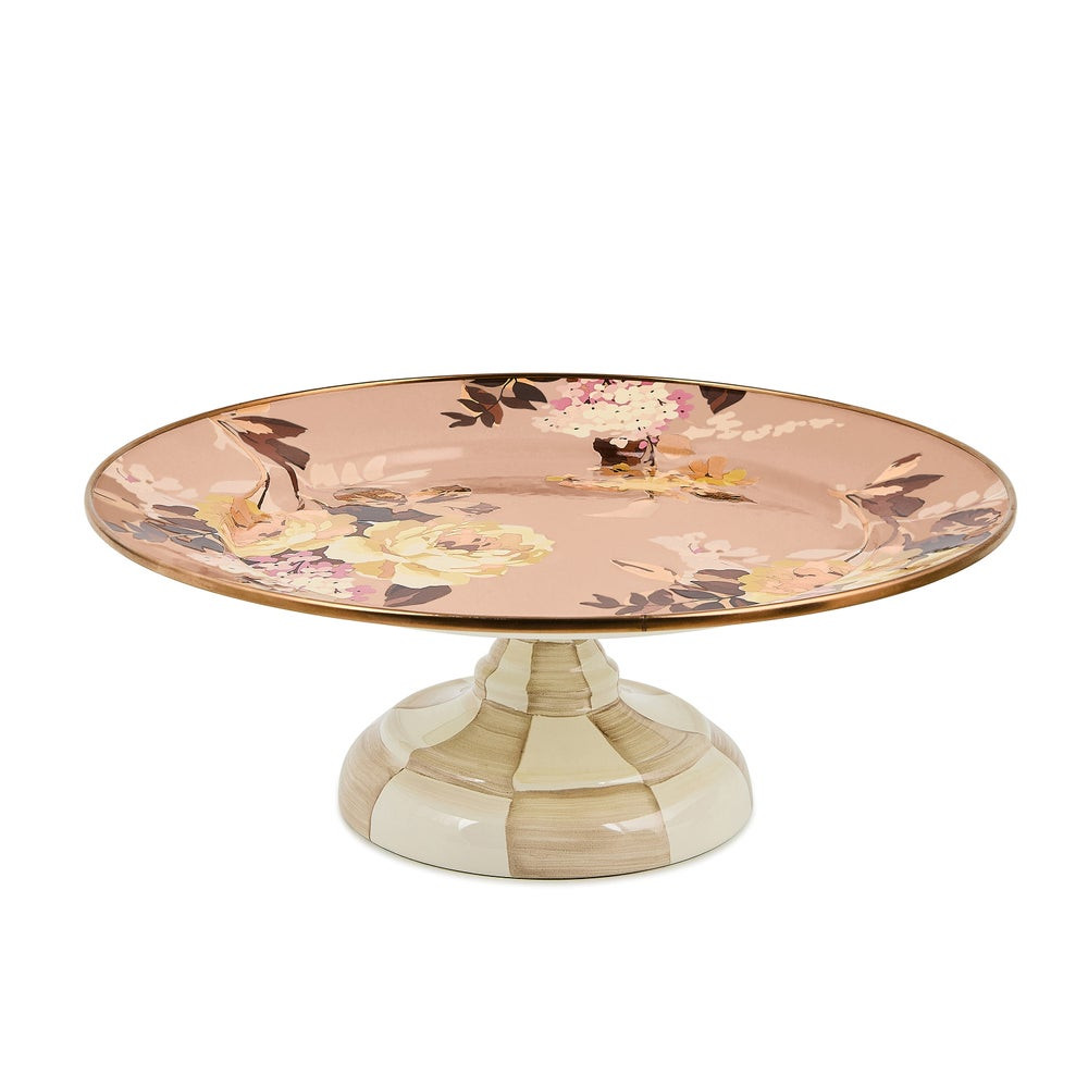 Wild Rose Mauve Small Pedestal Platter | MacKenzie-Childs