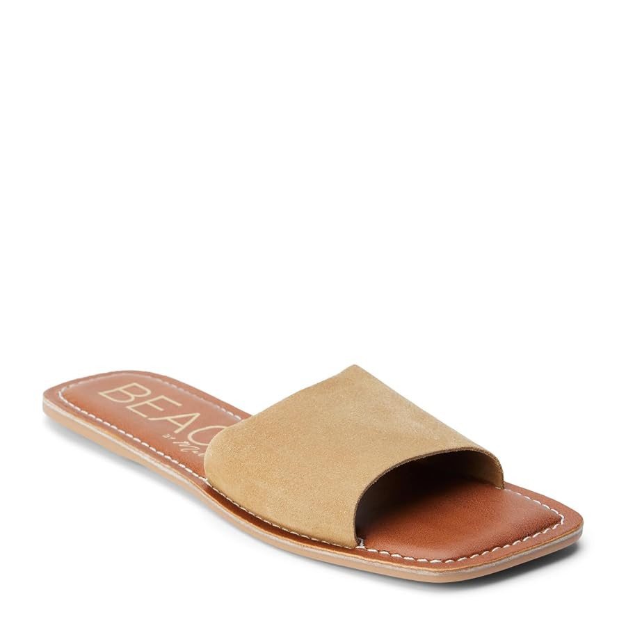 BEACH by Matisse Womens Bali Print Slide Flat Casual Sandals Casual - Black, Brown | Amazon (US)