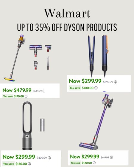 Walmart up to 35% off Dyson products!

#LTKSeasonal #LTKhome #LTKsalealert