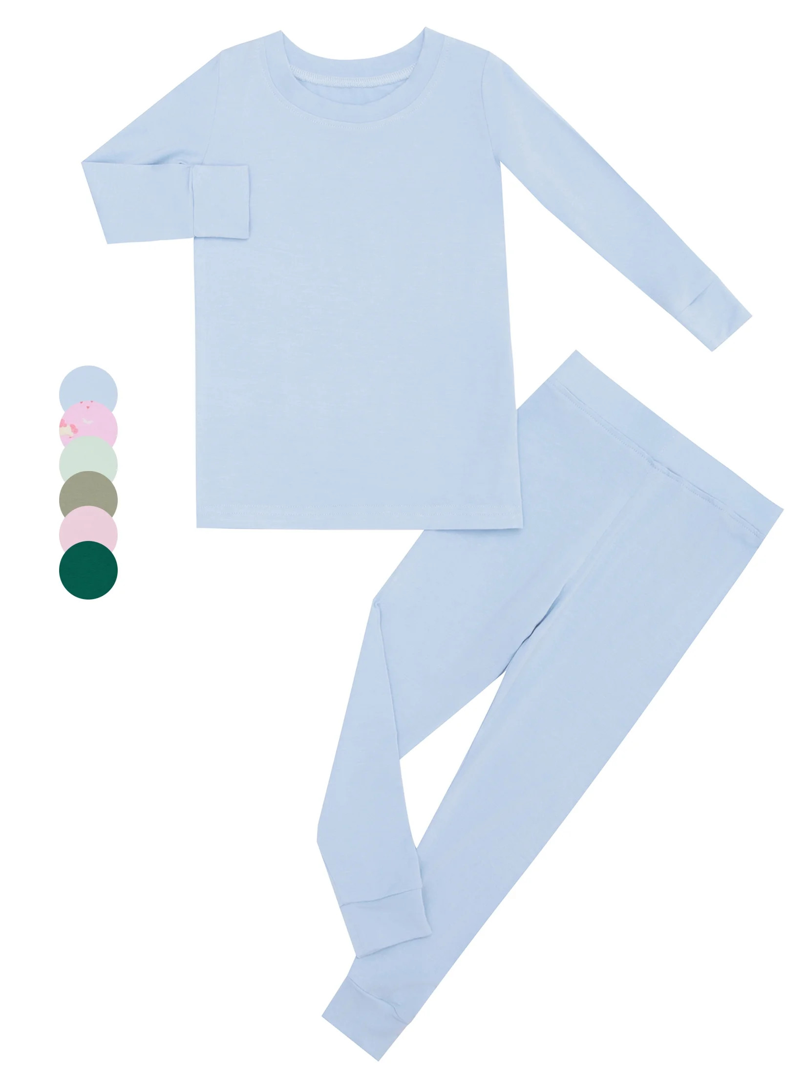 ENFLASH Baby Unisex Bamboo Viscose Pajamas 2 Pieces Snug Fit Sleepwear Toddler Boys Girls Loungew... | Walmart (US)