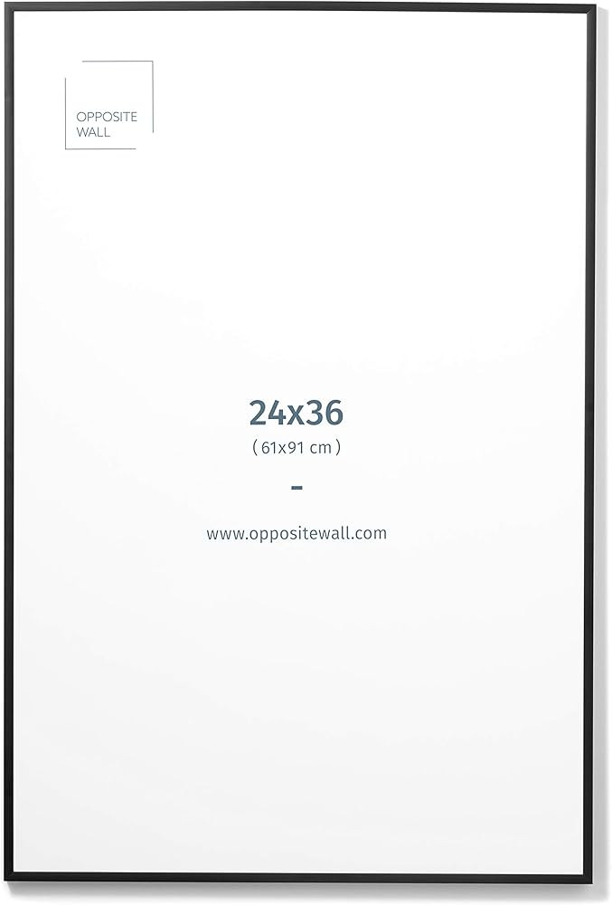 Opposite Wall Aluminium Metal Picture Frame, 24x36 in. | 61x91 cm Black Sleek Matte, Lightweight,... | Amazon (CA)
