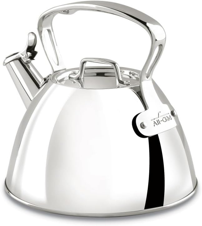 All-Clad Specialty Stainless Steel Tea Kettle 2 Quart Induction Pots and Pans, Cookware Silver | Amazon (US)