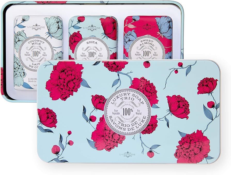 La Chatelaine Luxury Bar Soap Trio Gift Set Tin | Made in France | Natural and Organic | Shea But... | Amazon (US)