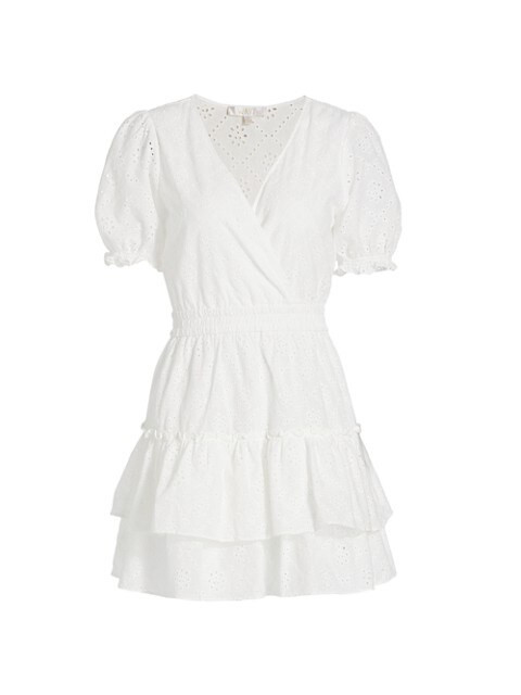 Reese Smocked-Waist Tiered Mini Dress | Saks Fifth Avenue