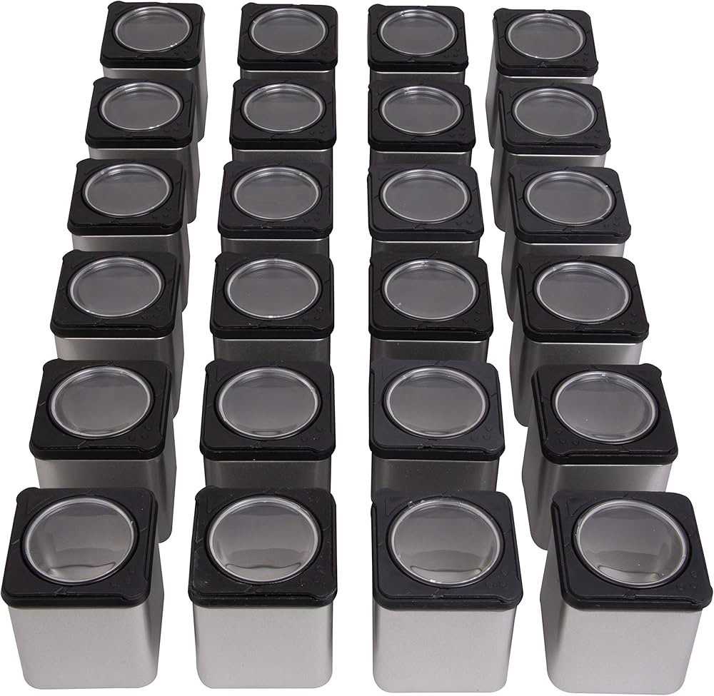 Set of 24 Magnetic Spice Jars, Shake or Pour Containers Attach to Most Refrigerator Doors & Appli... | Amazon (US)