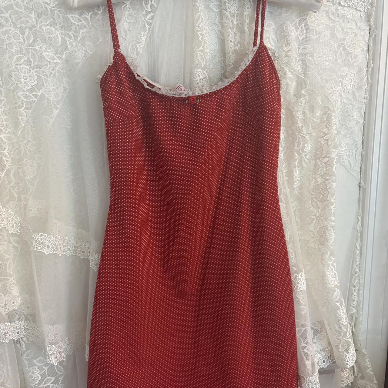 bella venice red polka dot bodycon mini... | Depop | Depop US