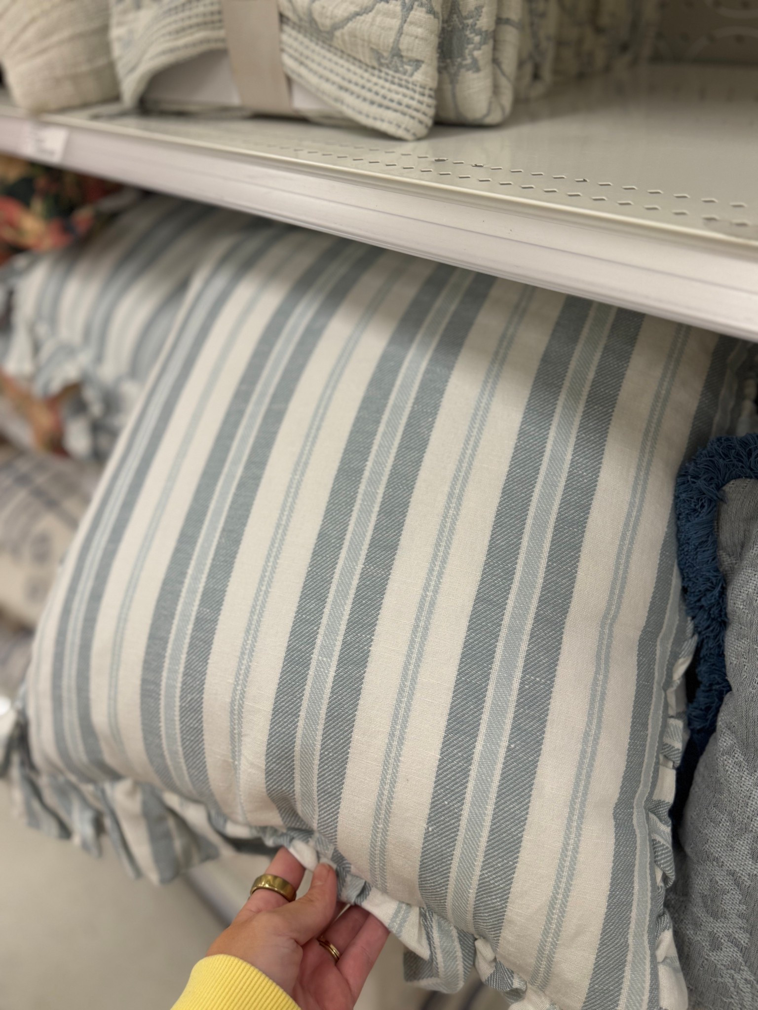 Blue striped pillow 

#LTKSeasonal #LTKHome