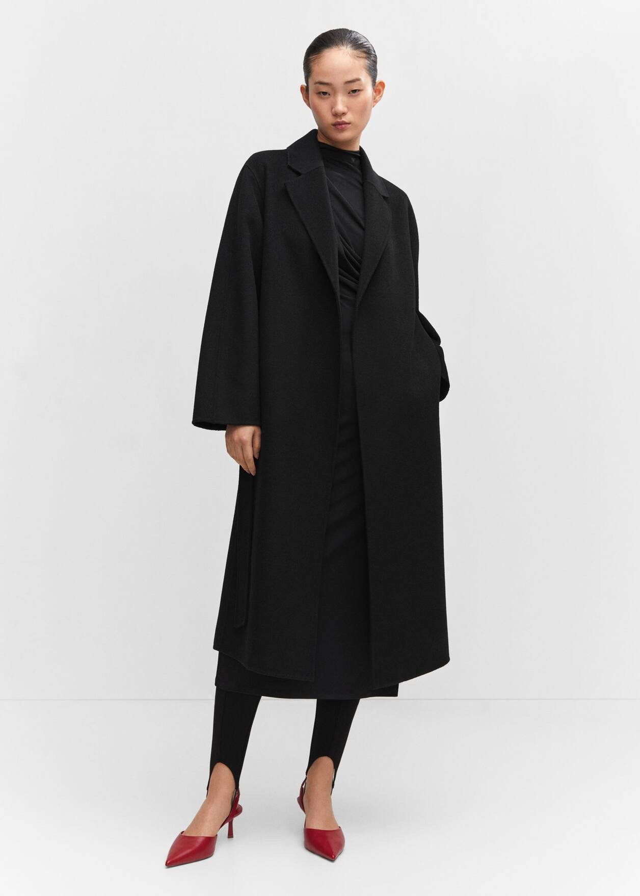 Belt handmade coat -  Women | Mango USA | MANGO (US)