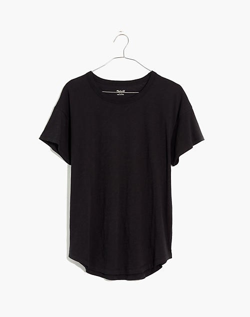 Whisper Cotton Rib-Crewneck Tee | Madewell