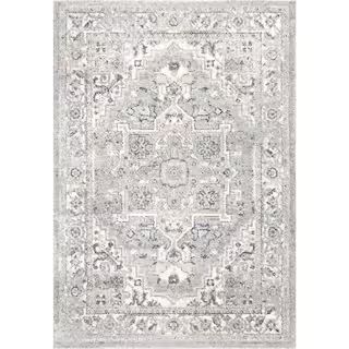 nuLOOM Essa Vintage Light Gray 5 ft. x 8 ft. Area Rug ACSD05A-508 - The Home Depot | The Home Depot