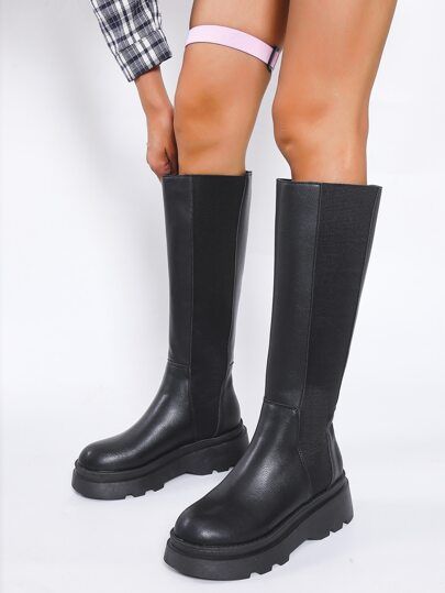Minimalist Flatform Chelsea Boots | SHEIN