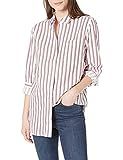 Amazon Brand - Goodthreads Women's Seersucker Long Sleeve Oversized Boyfriend Shirt, White/Red/Navy  | Amazon (US)