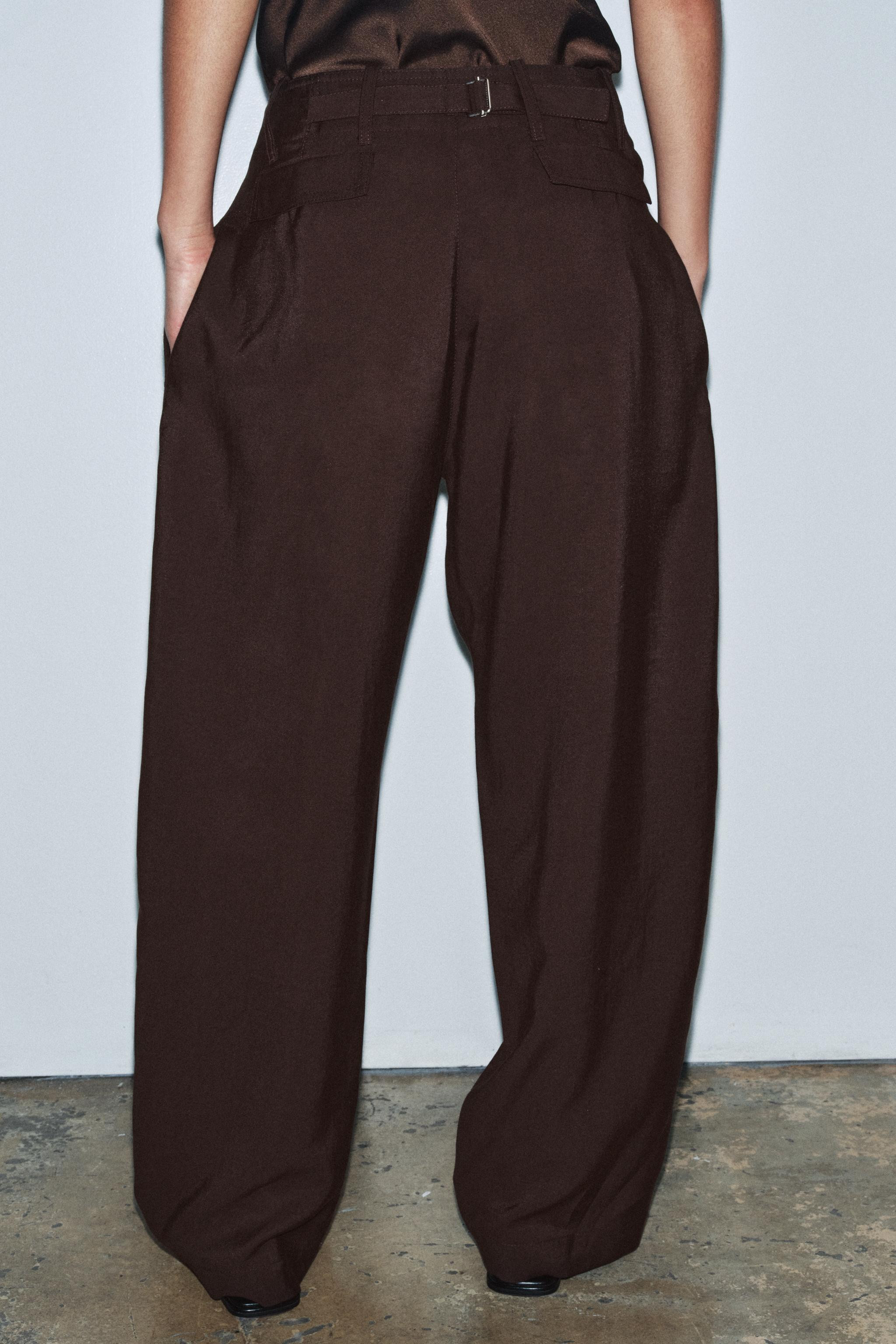 ZW COLLECTION CARROT TROUSERS WITH BUCKLE | Zara UK