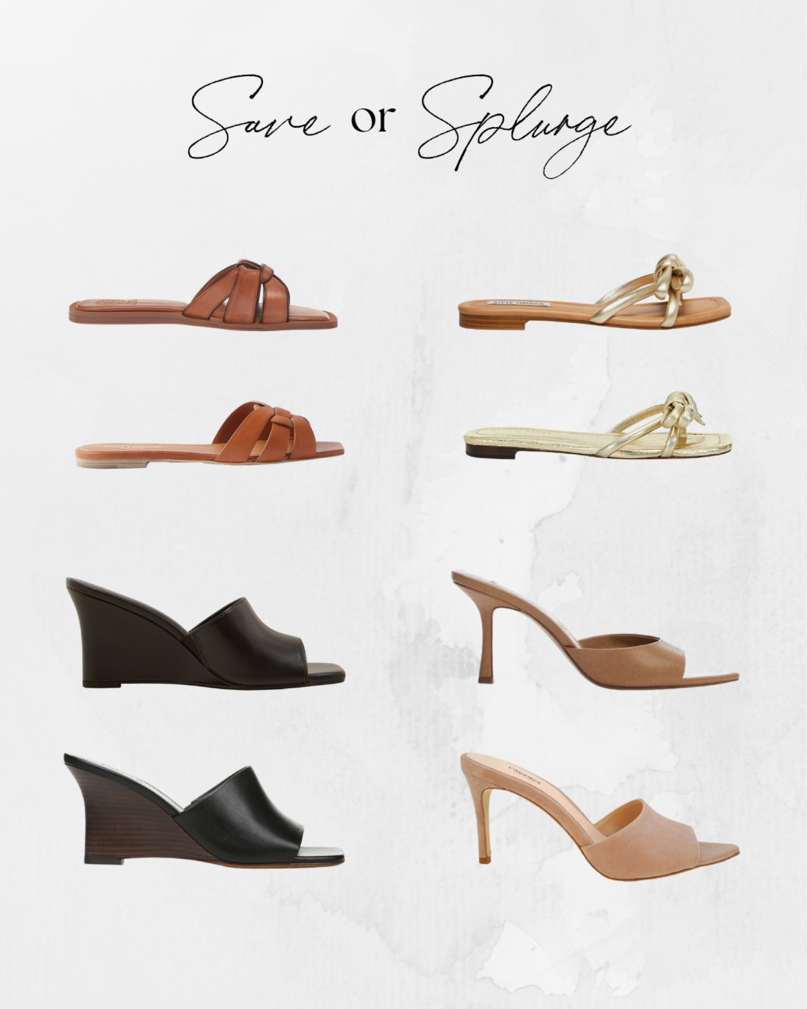 Save or splurge: shoes edition! The L’Agence Pointed toe sandals are one of my faves and the leather on the Vince Pia wedge is so buttery soft!

#LTKshoecrush #LTKstyletip #LTKunder100