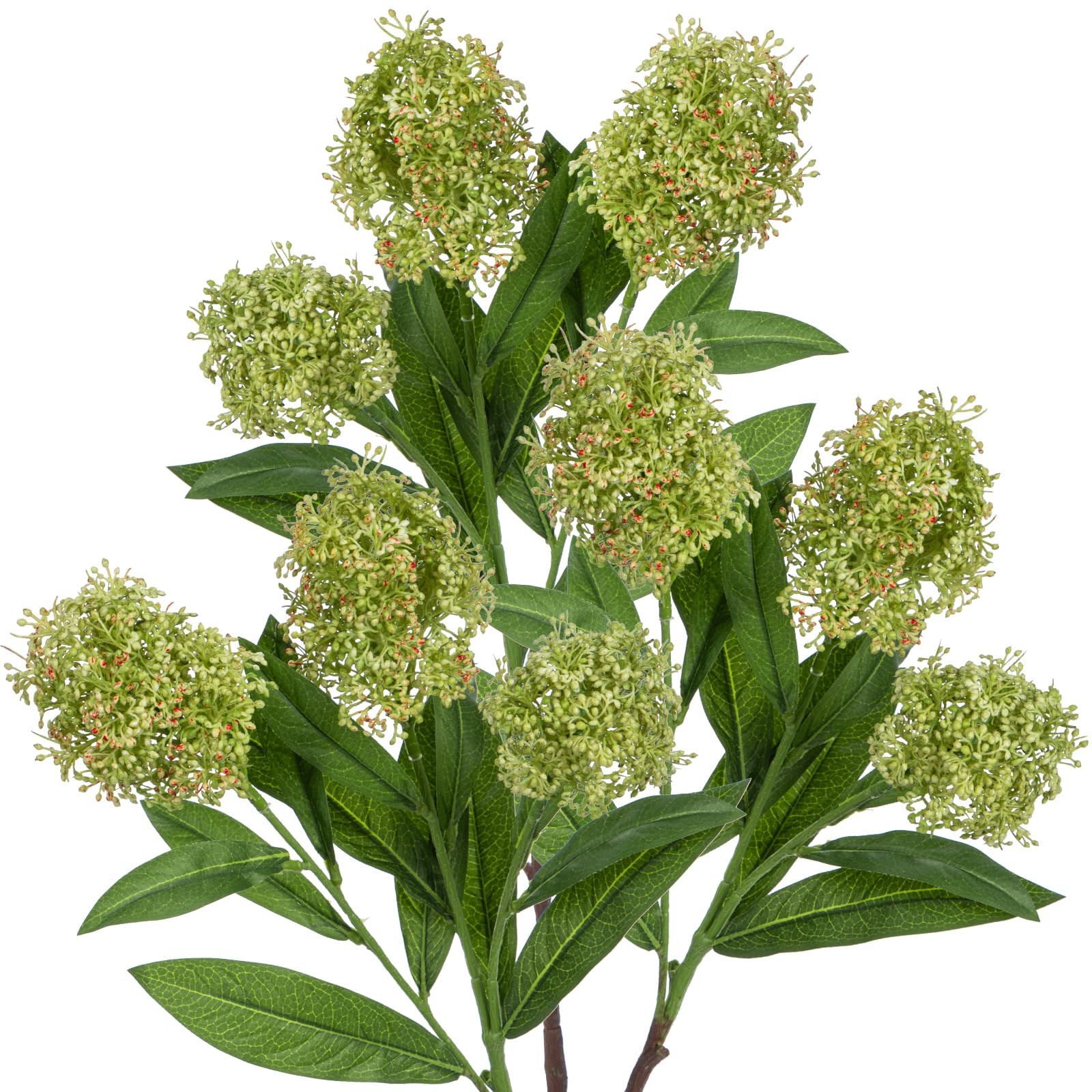 Briful 3PCS Artificial Flowers Faux Skimmia Spray with Leaves 22.8 Inch Long Stem Fake Plants for... | Amazon (US)