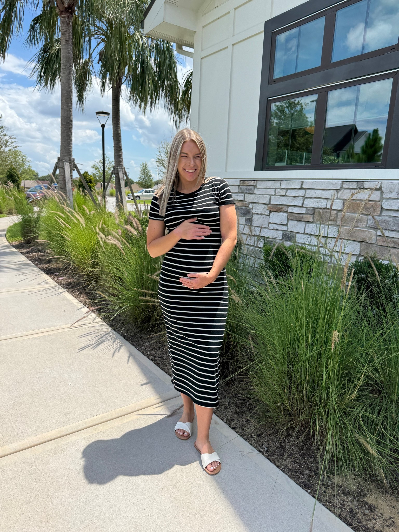 Bump friendly t shirt dress 

Wearing: medium 

#LTKBump #LTKStyleTip