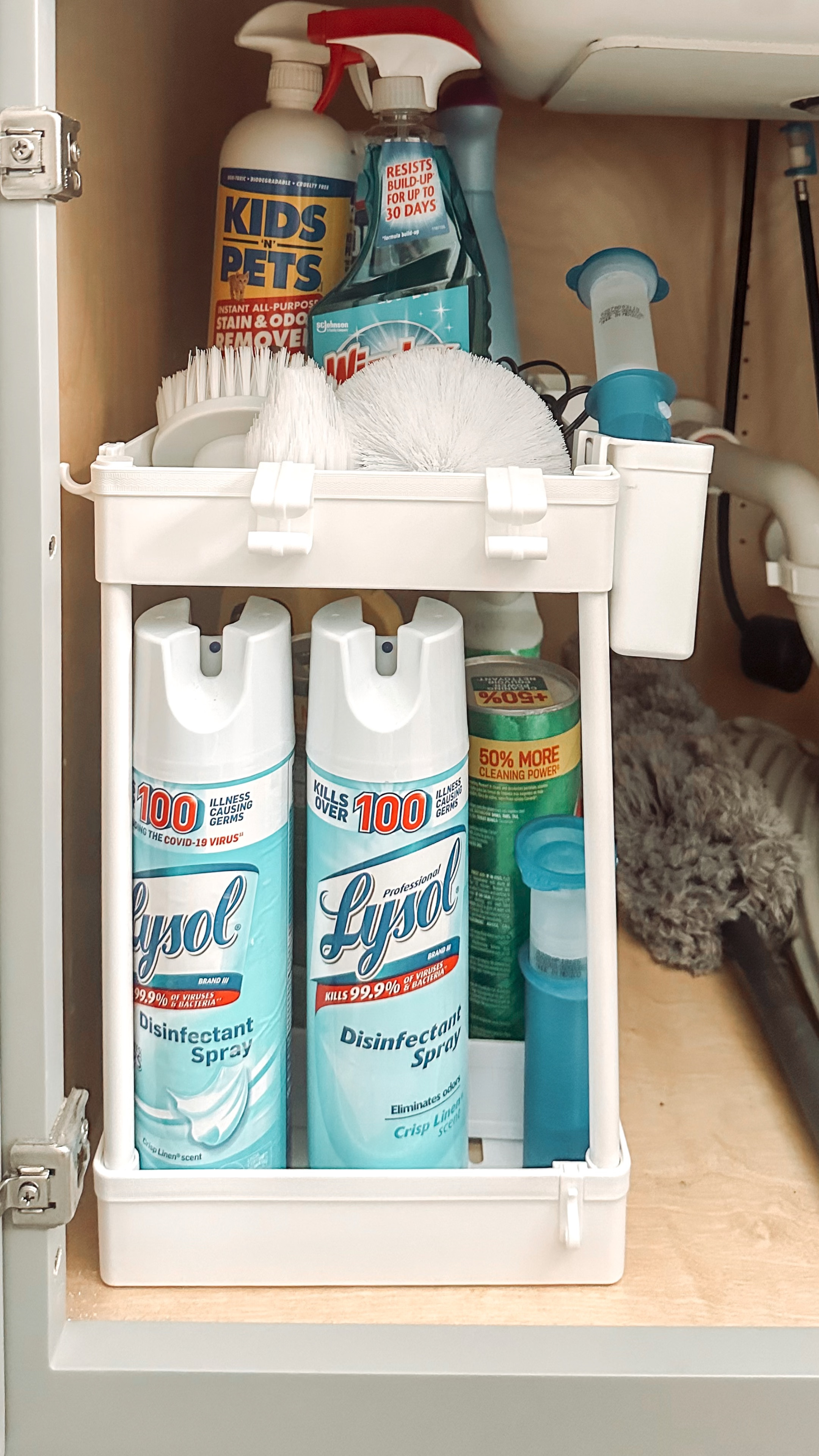 This is your sign to organize the cluttered cabinets that are haunting you. 

Shop these organizers from Amazon. They are super affordable, easy to assemble and help to maximize the space under the cabinets allowing you to store more of what you need and have visibility into what you don’t need. 

I have these in 4 rooms of my house. The video you are seeing is the cabinet under the wash basin in my laundry room as you can see, I have quite a bit stored underneath but it’s less of a chaotic mess when everything is neatly placed in these organizers. 

The organizers I purchased are no longer available, but I have added a very similar product (which I think may even better than the one I have) to this post. The organizers I added have a 4.5 star rating, and the bottom shelf can be pulled out for easy accessibility. 

Hope this inspires someone today! Have questions, feel free to ask in the comments. 🫶🏽 #organized #organization #bathroomstorage 

#LTKhome #LTKsalealert