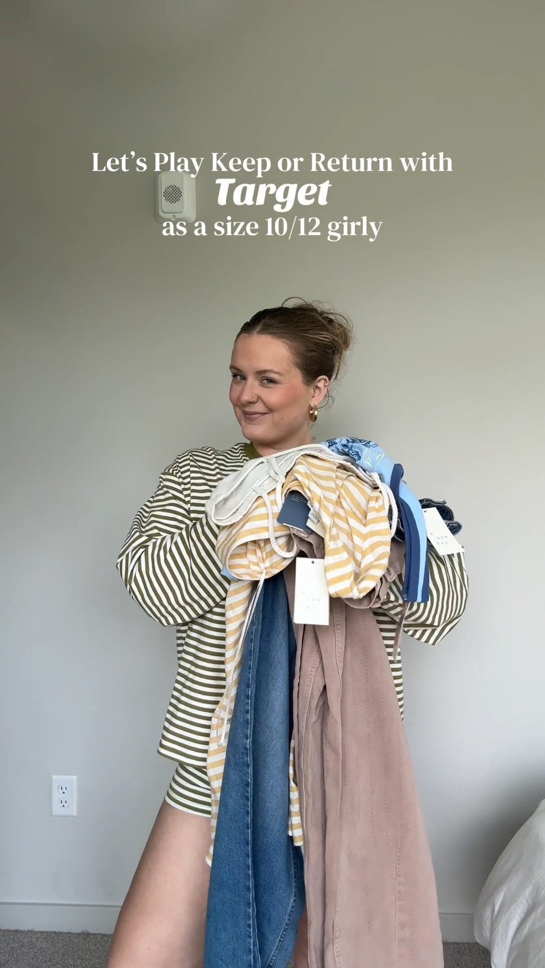 Trying on some fun new autumn goodies from @target as a size 10/12 girly pop!🤭 

All 🔗s in my b¡o!

Sizing info 
I’m 5’7”, 170 ish lbs 
Stripe top XL, runs oversized
Shorts L tts
Straight leg jeans 12, pretty tight, no stretch 
Ford tank M tts
Yellow stripe linen dress size 10, runs a tad big in the bust 
Cream lace tank M tts
Brown barrel jeans 12 tts, little stretch 

#size10fashion #size12fashion #targetfinds #targettryon #midsizefashion

#LTKMidsize #LTKootd #LTKSeasonal