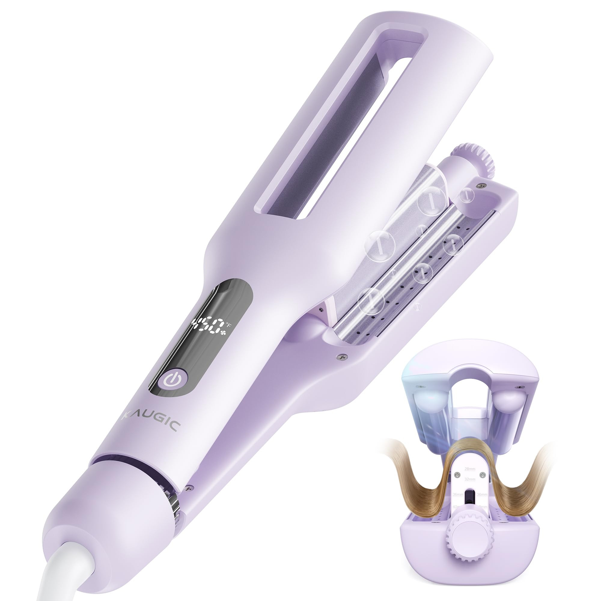 4-in-1 Adjustable Hair Waver Curling Iron – Upgraded Airflow Design for Cleaner Styling, Cold Air Setting, Frizz-Free, Safe & Easy Beach Waves with 8s Auto Timer & 5 Heat Levels | Amazon (US)